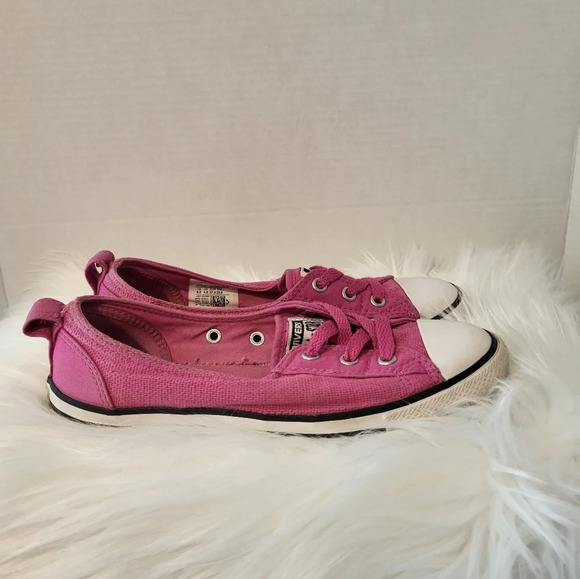 Converse Women's Pink Canvas Sneakers, Size 6.5 - Picture 7 of 8